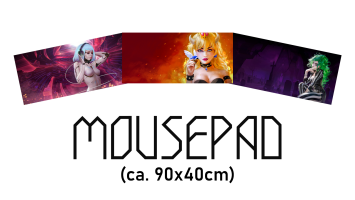 Umnähte Gamer Mousepads ~ 90 x 40cm