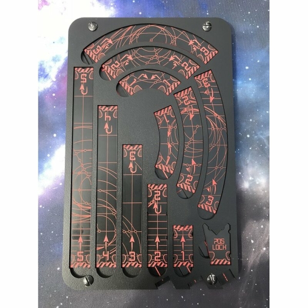 Space Template red/black with tray (suitable for 2.0 X-Wing)
