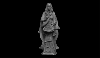 Tin statue Hesinde mistress of the six arts