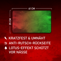 TCG Green Red Splash stitched