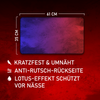 TCG Red Blue Splash umnäht