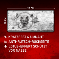 Cthulhu Scroll Grey - Gamer Mousepad