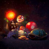 Dice tray Mario stil life