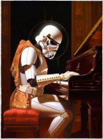 Leinwand Stormtrooper Piano 50x70 cm
