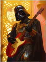 Canvas Vader Guitar 50x70 cm
