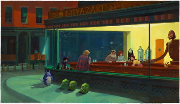 Leinwand Nighthawks 90x50 cm