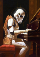 Stormtrooper Piano - Poster A2