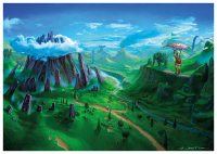 Zelda Landschaft - Poster A3