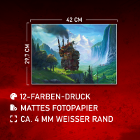 Wandelndes Schloss - Poster A3