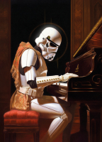 Stormtrooper Piano - postcard
