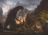 Godzilla - postcard