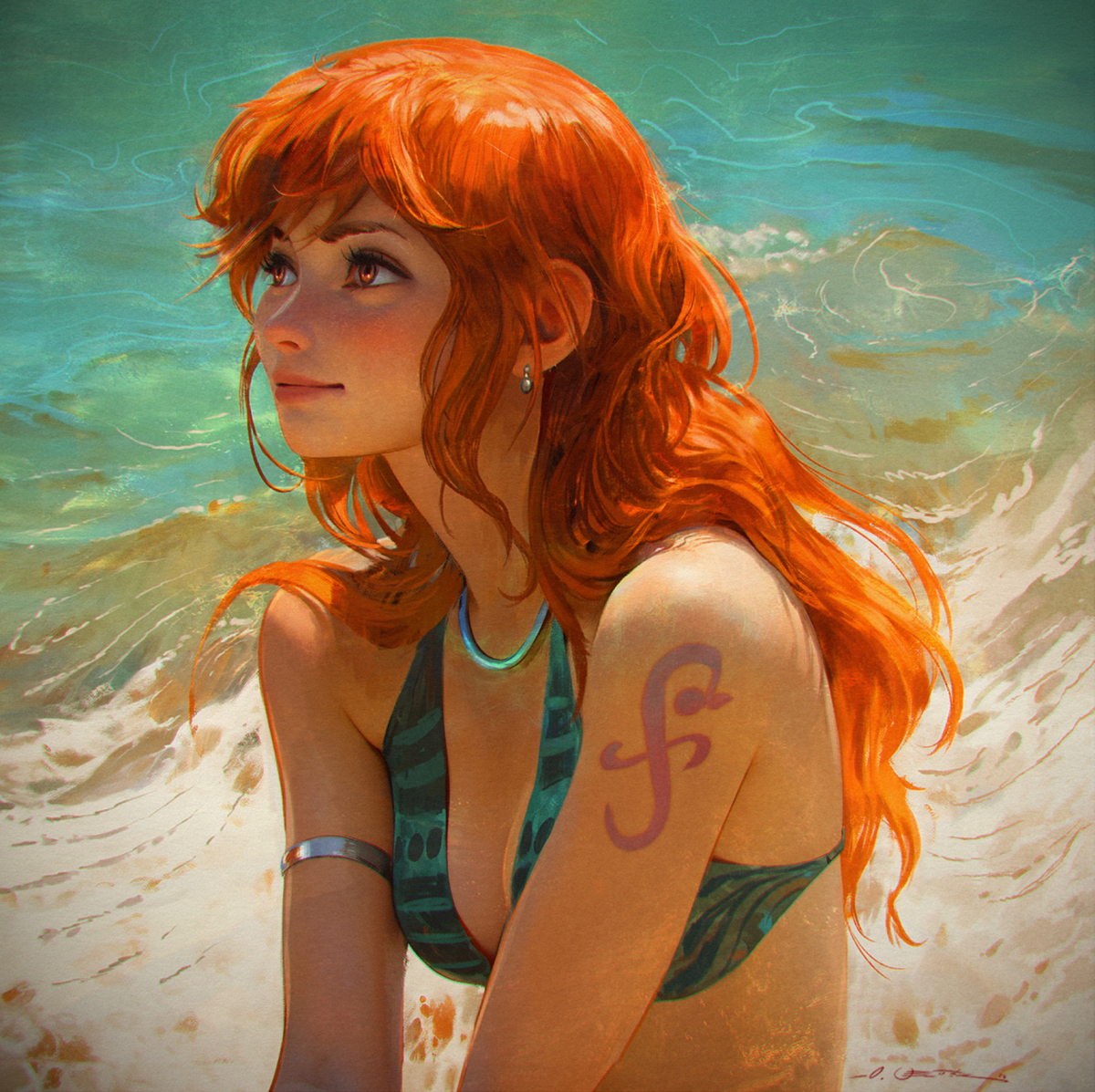 Canvas Nami 50x50 cm by Kraken, Art by Ars Fantasio