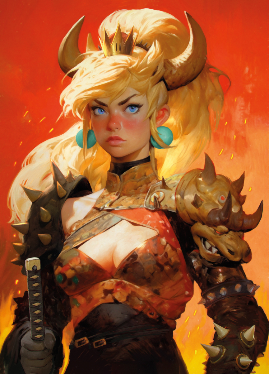 Bowsette 2023 Postkarte von Kraken