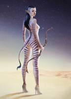 Zebra Girl - Postkarte
