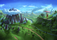 Zelda Landschaft - Poster A2