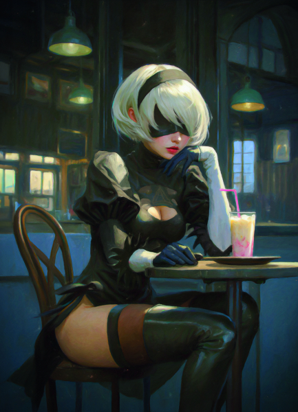 2B Diner - postcard