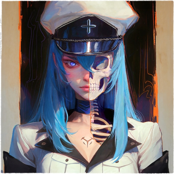 Leinwand Spoiler Esdeath 50x50 cm