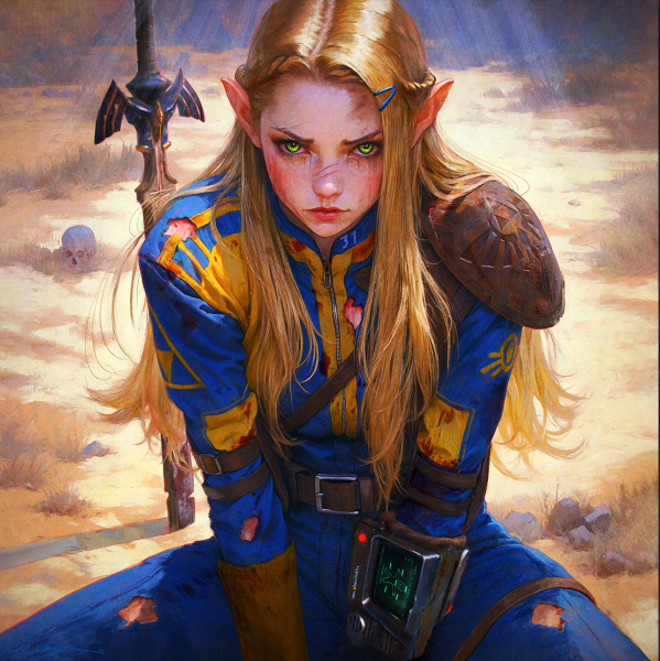 Leinwand Fallout Zelda 50x50 cm