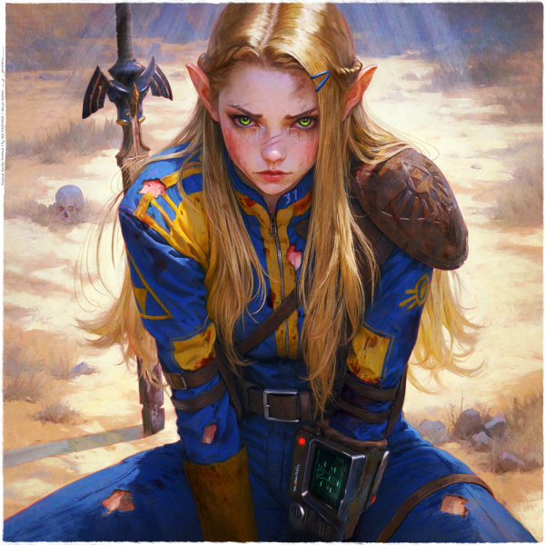 Leinwand Fallout Zelda 50x50 cm