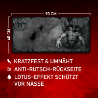 Demon Scroll Grau - Gamer Mousepad