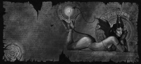 Succubus Scroll Grey - Gamer Mousepad