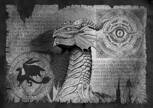 Dragon Scroll - Poster A3