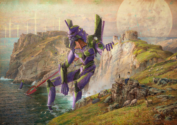 Mecha Coast - postcard