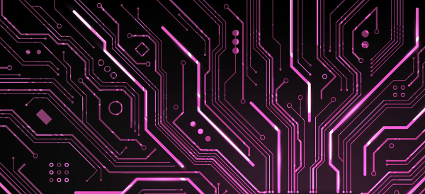 Amethyst Ink Circuit - Gamer Mousepad