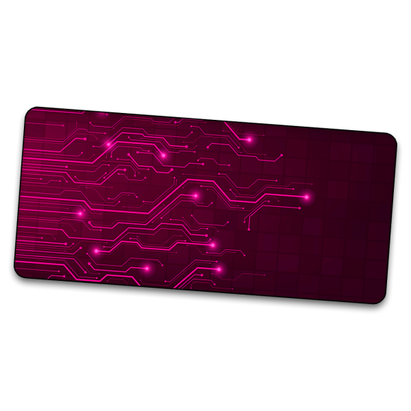 Pink Lane Circuit - Gamer Mousepad