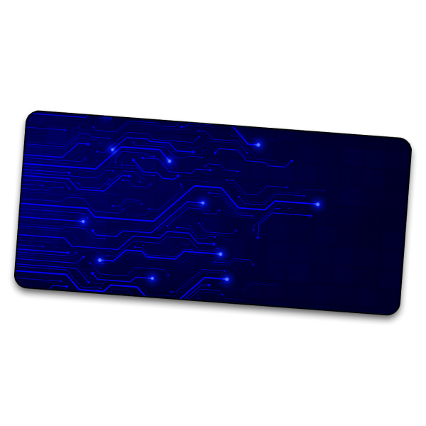 Blue Lane Circuit - Gamer Mousepad