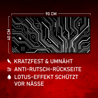 White Plasma Circuit - Gamer Mousepad