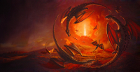 Dragon Swarm - Gamer Mousepad large