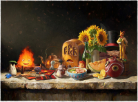 Canvas Ghibli stilllife  70x50 cm