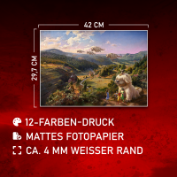 Bisons über dem Schwarzwald - Poster A3