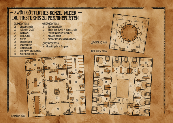 Spielmatte Zwölfgöttliches Konzil