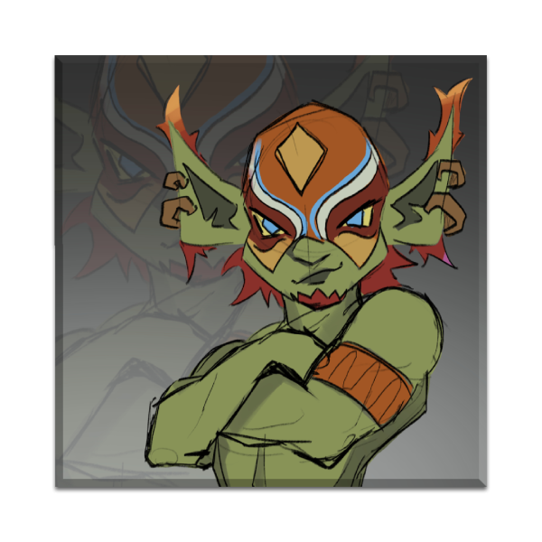Goblin clown 3 50x50 cm