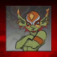 Goblin clown 3 50x50 cm