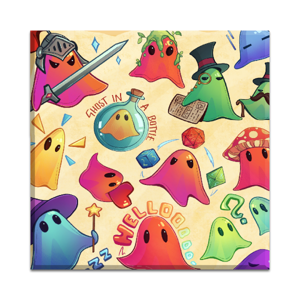 Canvas Ghost mat 50x50 cm