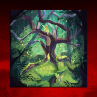 Canvas Fairy Tree 50x50 cm