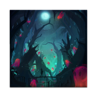 Canvas Ghost Forest 50x50 cm