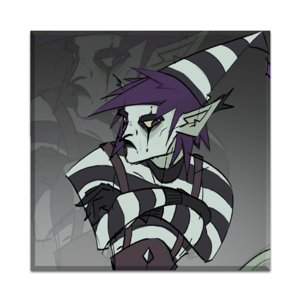 Canvas Goblin mime 3 50x50 cm