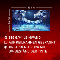 Leinwand Frozen Forest 90x50 cm