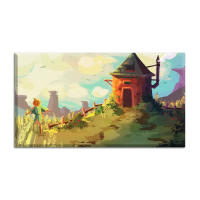 Leinwand Farm Fields 90x50 cm