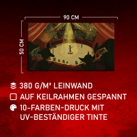 Leinwand Circus show 90x50 cm