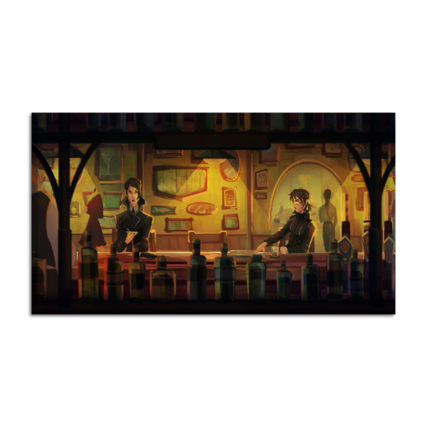 Leinwand Bar Scene 90x50 cm