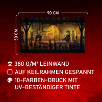 Leinwand Bar Scene 90x50 cm