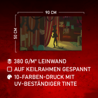 Leinwand Backstage 90x50 cm