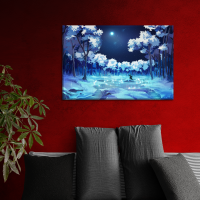 Canvas Frozen Forest 90x60 cm