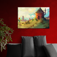 Canvas Farm Fields 90x60 cm