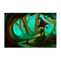 Canvas Witch hut 90x60 cm